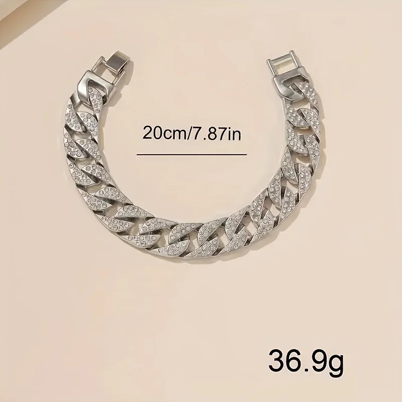 Luxury Quartz Watch with Rhinestones - Two-piece Watch and Bracelet