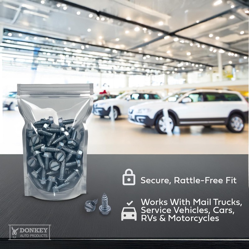 License Plate Screws - #14 x 3/4" Inch - Slotted