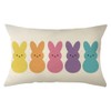 Ogiselestyle Easter Bunny Peeps Lumbar Throw Pillow Cover, 12 x