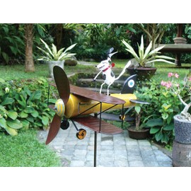 Blue Handworks Spike Dog Aviator Whirligig Sculpture