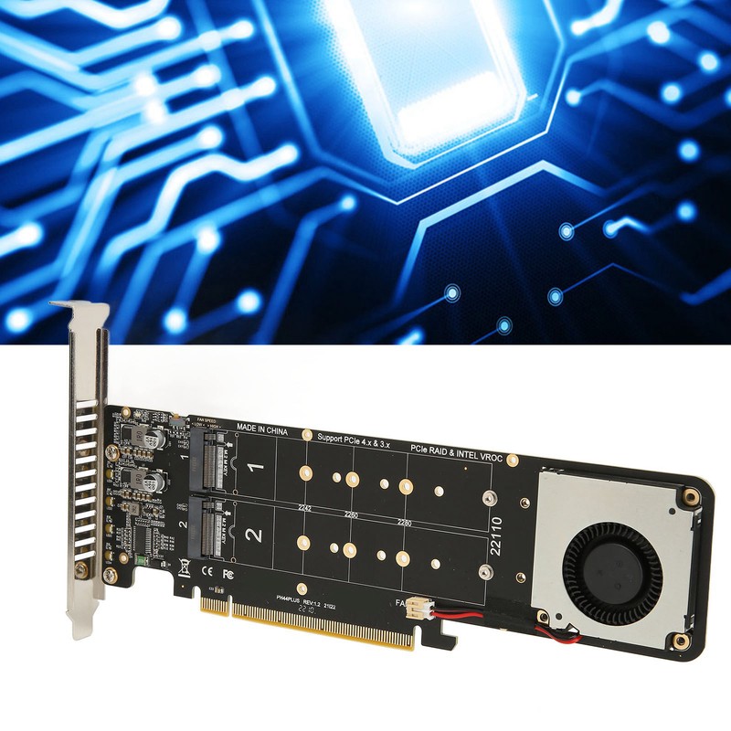 M.2 NVMe SSD Adapter Card Double Side LED Indicator High