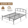 VECELO 14 inch Queen Bed Frame Metal Platform Mattress Foundation
