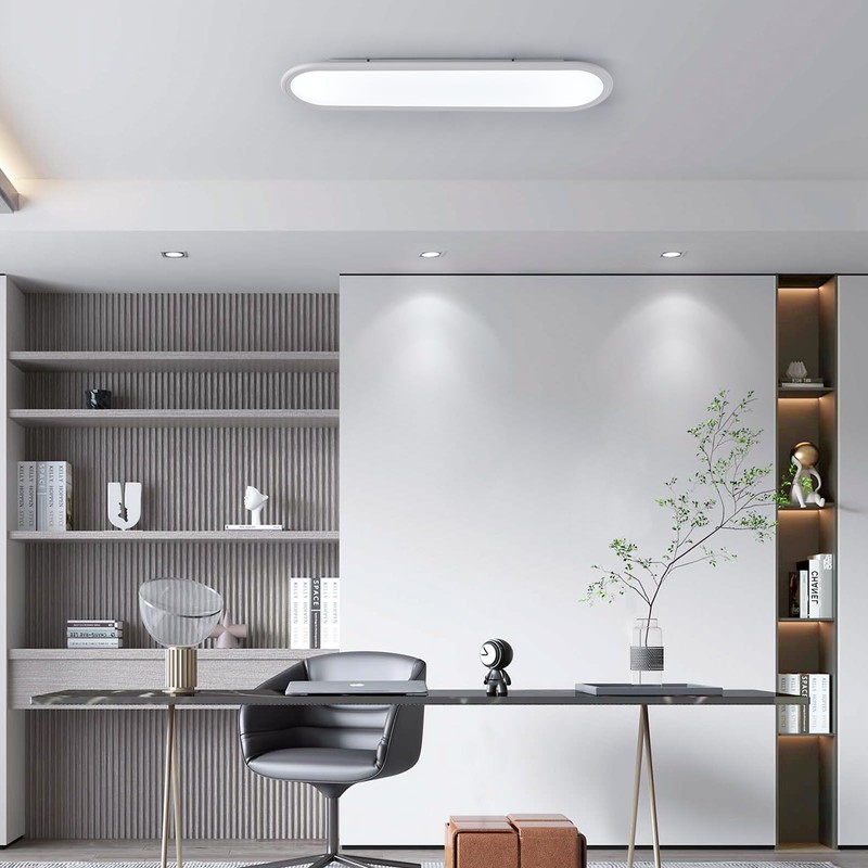 Ganeed 27.6 Inch LED Ceiling Light,Full Spectrum Linear Ceiling Lamps,6500K