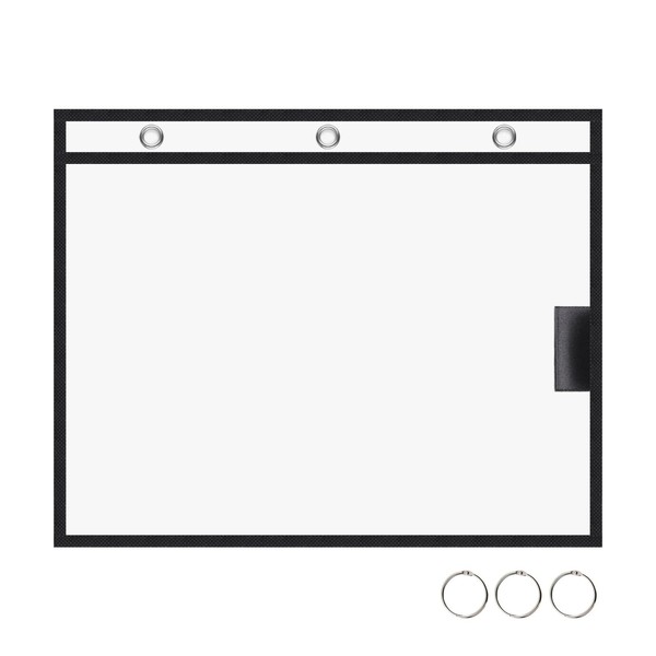 suituts 12 Pack Horizontal Job Ticket Holders with 3 Rings