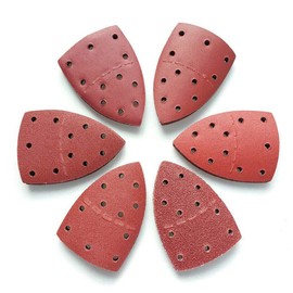 40Pcs Mouse Sanding Sheets, Vogueing Tool Detail Palm Sander Triangle Grinding Hook and Loop Sandpaper Kit Sanding Discs Pads -Mixed Grit