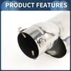 INFINAUTO Slant Exhaust Vent Longtail Tube Fits Honda Civic 2016-2019