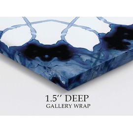 Indigo Kaleidoscope' by Nan Gallery Wrapped Canvas Set of 4 Abstract Wall Art