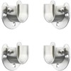 ANCLLO 4 Pack Zinc Alloy Clothes Rail Sockets for Wall