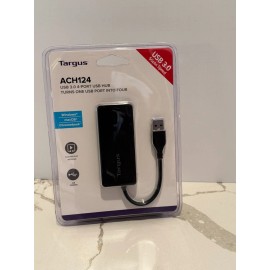 Targus ACH124 USB 3.0 4 Port USB Hub 5Gbps Speed Windows, Mac USB Powered