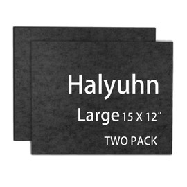 Halyuhn 8 MM Thick Felt Furniture Pads (Non-Adhesive), 15’’ x 12’’ Black Felt Sheets for Home and Office, Cuttable Furniture Pads for Hardwood Floors, Thick Square Sheets for Crafts – 2Pack