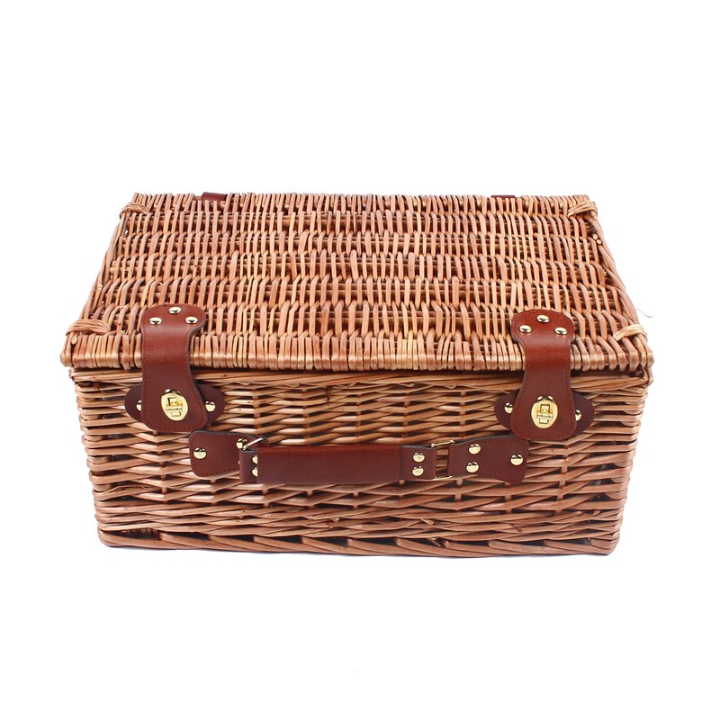 Picnic Basket Set for 4 Persons Willow Hamper Basket Sets