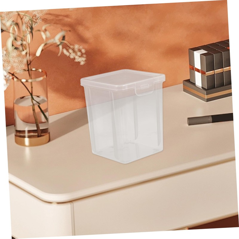 Mikinona 2pcs Plastic Storage Boxes with Lids Multi Functional Organizer