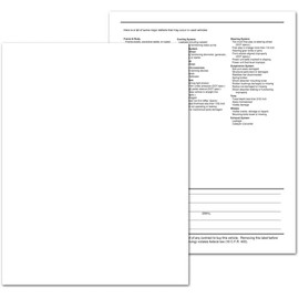 1-Part Self-Adhesive Buyers Guide Form - Blank Front - Text on Back - Letter Size Paper (100 per Pack)