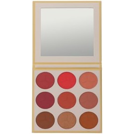 Paleta de Rubor Cosmético de 9 Tonos Polvo Compacto Portátil Brillo Natural Saludable, Adecuado para Uso Diario y Artistas del Maquillaje