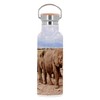 Edelstahlflasche Isolierte Thermosflasche - Elefantenhorde in der WildSavanne Tiere -