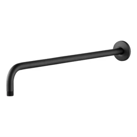 OFFO Shower Arm with Flange, 24 in Wall Mount Replacement Angle Shower Head Arm Wall-Mounted For Fixed Shower Head & Handheld Showerhead, Matte Black