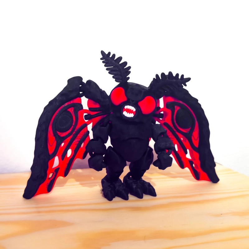 Fully Articulated Mothman Flexible Toy | Posable Horror Figure |