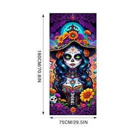 Dia de los Muertos Cubierta de puerta decoración de fondo
