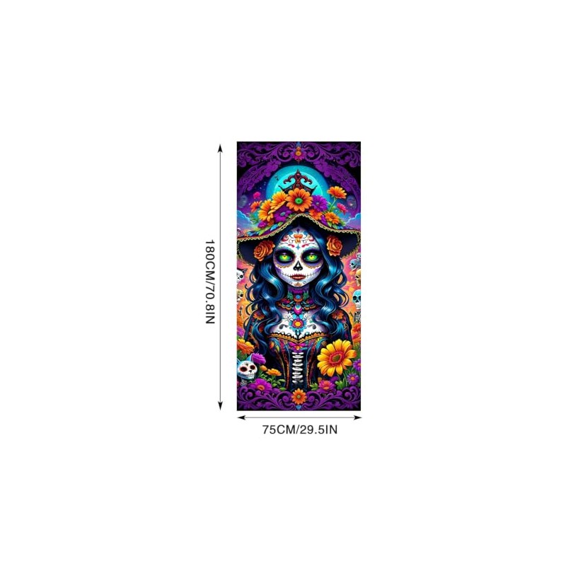 Dia de los Muertos Cubierta de puerta decoración de fondo