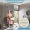 18 inch Premium Folding Teak Shower Seat Wall Mounted -