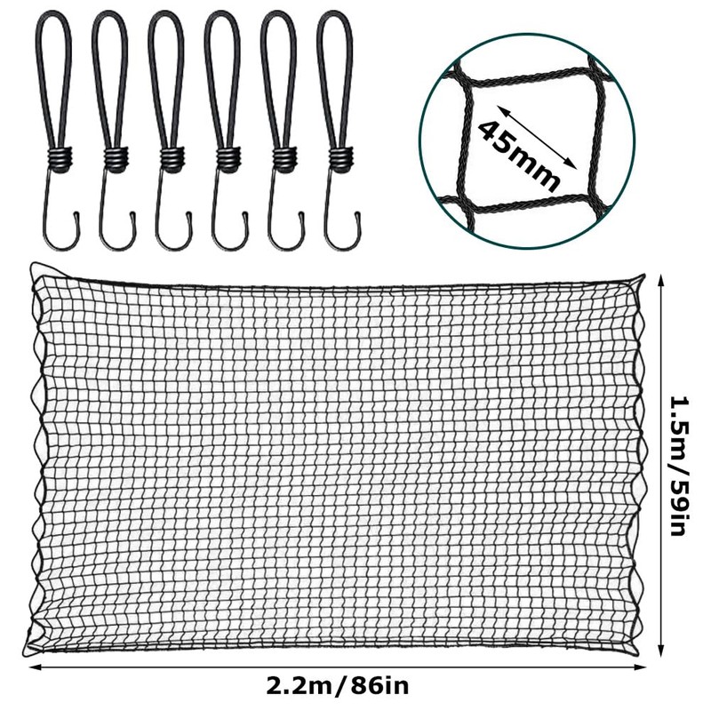 Kayuneed Trailer Net, Load Securing Net 1.5 x 2.2 m,