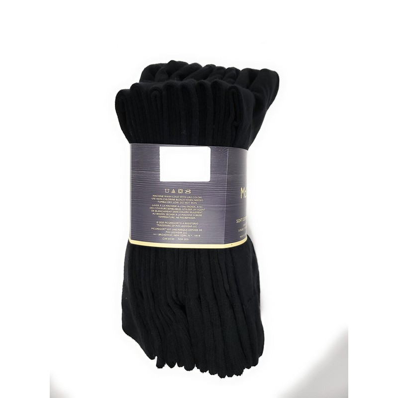 McGregor Soft Cotton Men's Socks, 8 Pairs Black