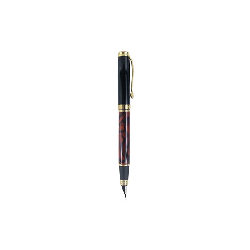 pluma avanzada fuente, diseño clásico, plumín medio, de oro, flor