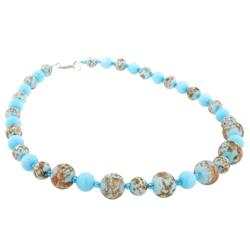 GlassOfVenice Murano Glass Starlight Necklace - Aqua