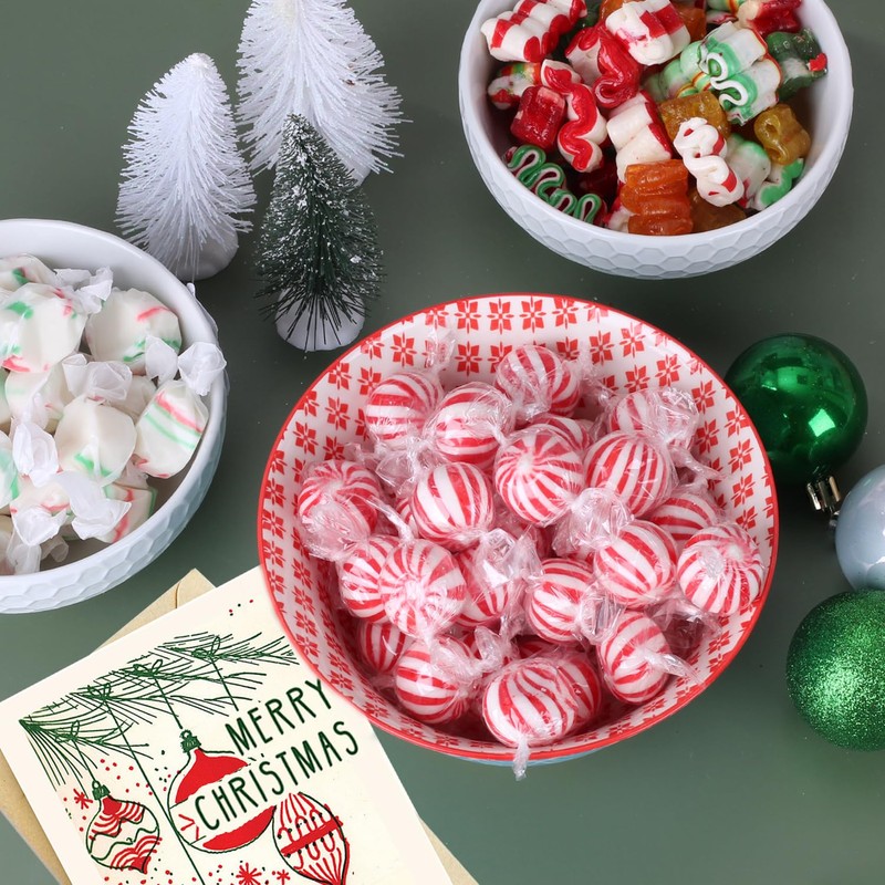 Peppermint Candy Balls Bulk – 3 Pounds - Individually Wrapped