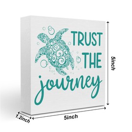 Beach Sea Turtle Bathroom Decor Sign Summer Beach Ocean Coastal Themed House Room Office Desk Decor Decorations for Home Teen Girls