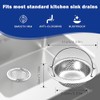 2 Pack Kitchen Sink Drain Strainer with Handle, Universal Stainless