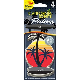 California Car Scents AC CS Ambientador Coche Palmera Papel 4UDS Hielo