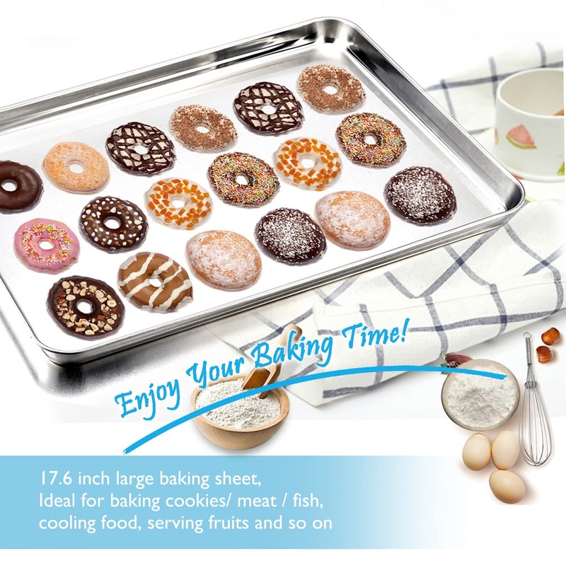 TeamFar Baking Sheet, 17.6’’ x 13’’ x 1’’ Stainless Steel