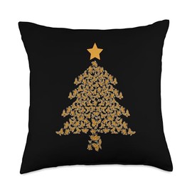 Christian Merry Christmas Cottagecore Butterfly Aesthetic Throw Pillow