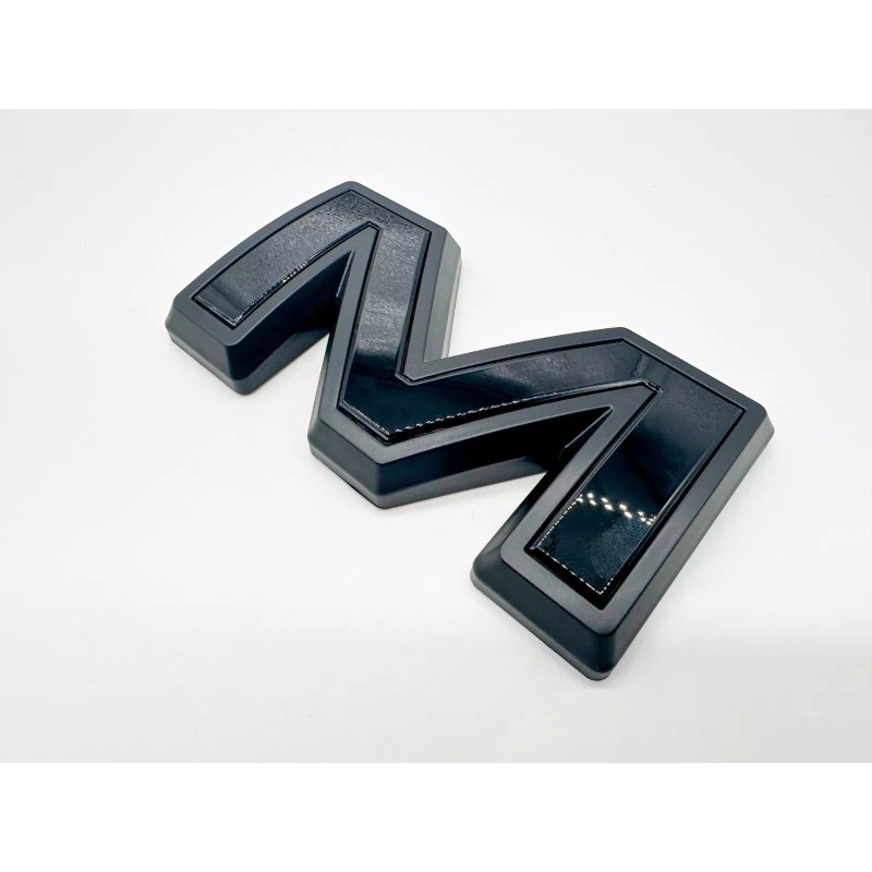 Auto Front GMC Gloss Black Matte Black OVERLAY Emblem Fit
