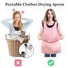 CCAIPU Portable Clothes Drying Apron, Laundry Apron With Large Pouch