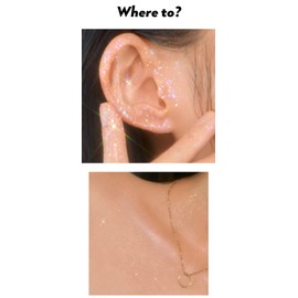 Eyeshadow Glitter, Anlisia Glitter Gel, Unleashia, Glitter, Glitter, Eyes, Hair & Body, Large Glitter Sparkle! Beach, Sea, Summer, Party, Dating, Instagram, Celebration, Wedding, Makeup, Princess,