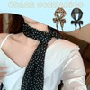 Leopard Print Neck Scarf Black and White Polka Dot Neck