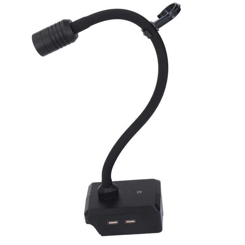 LED Work Light Cordless Gooseneck Lamp 3 Modes Dual USB