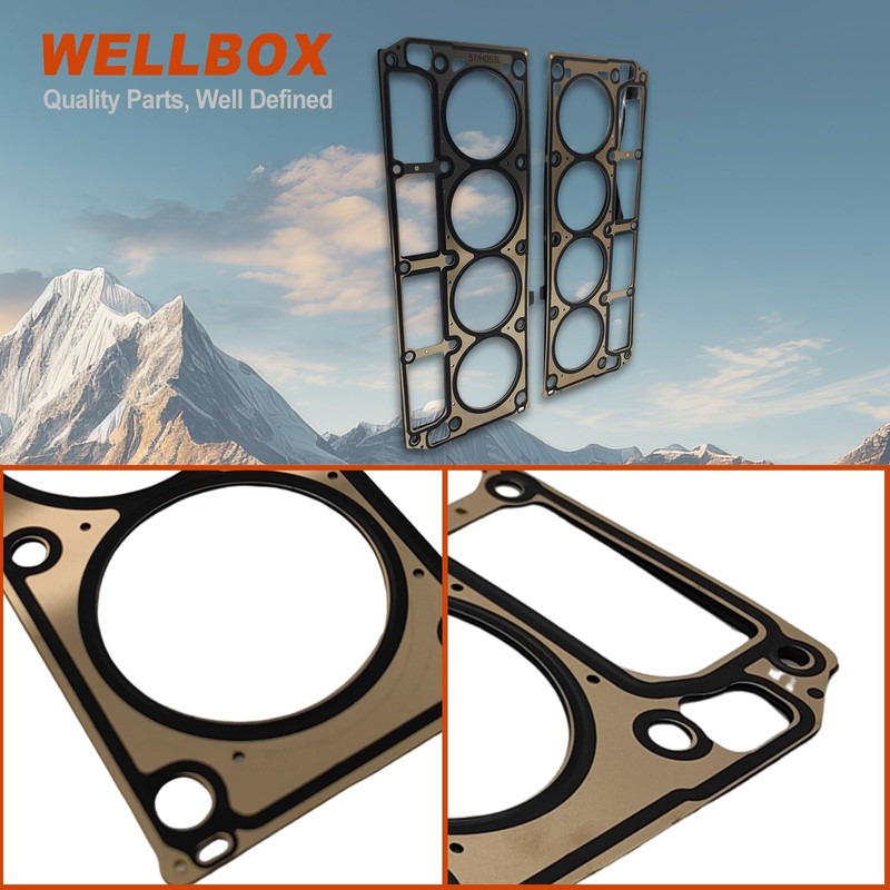 WELLBOX 2PCS LS3 5-Layer MLS Head Gaskets for 6.0, 6.2