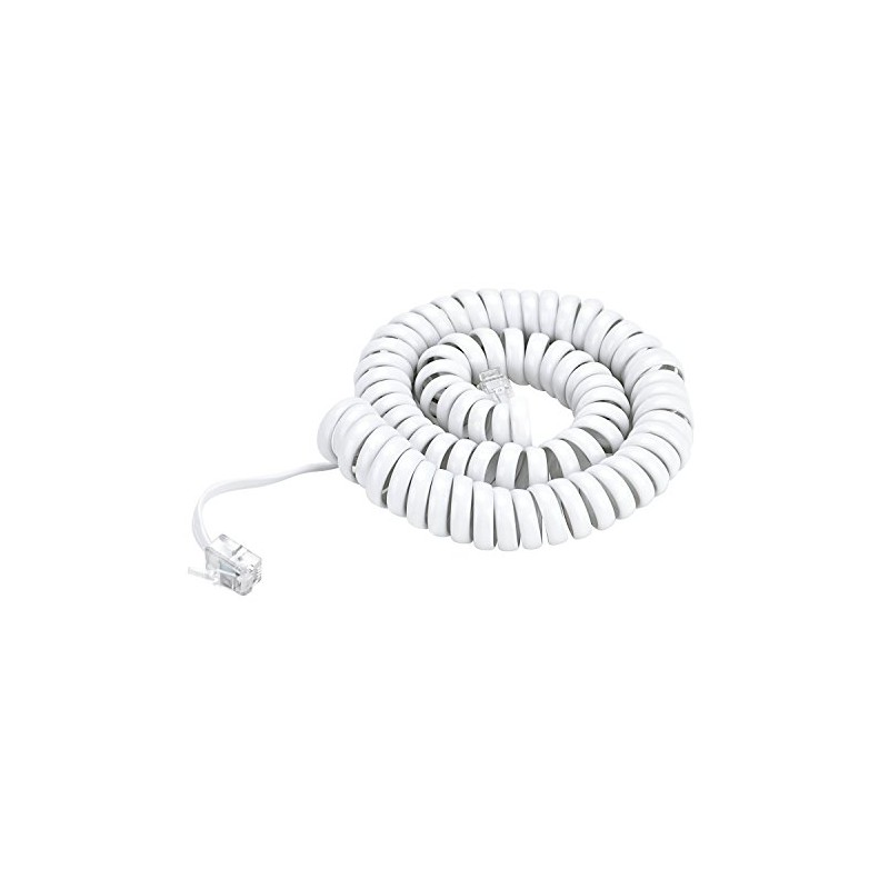 PASOW Telephone Handset Coil Cord Phone Receiver RJ9 Coiled Cable,