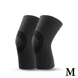 Fashionable Leg Sleeve Knee support Warmer Thermal Kneecap Wool brace pad Black M