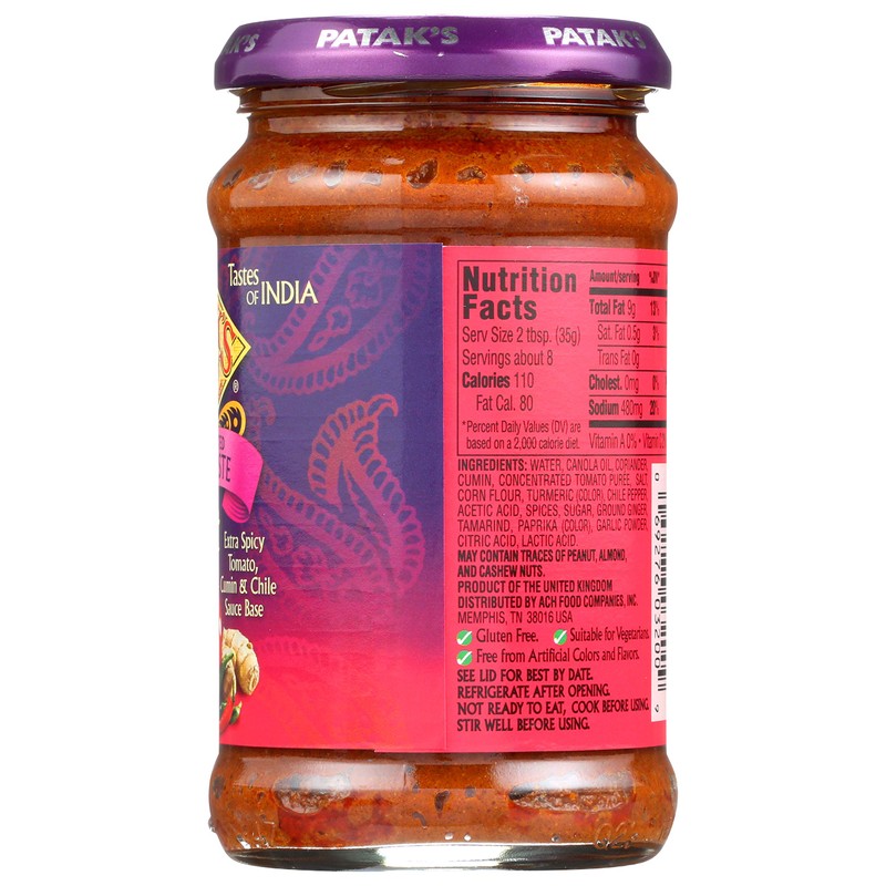 Patak's Hot Curry Paste, 10 Fl Oz