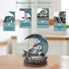 XUDREZ Moon Backflow Incense Burner, Lotus Leaf Pond Ceramic Incense