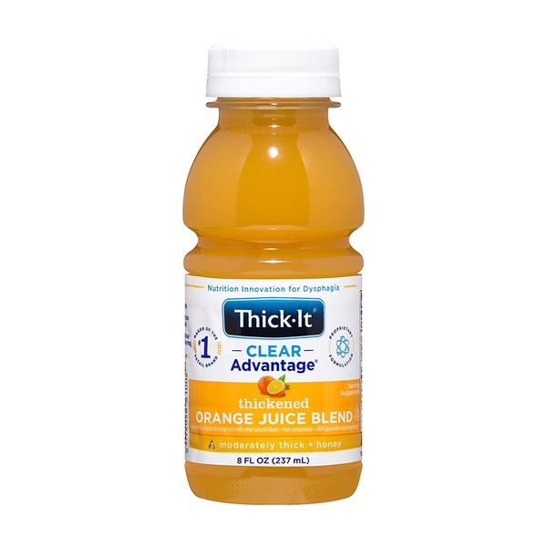 Thick-It Clear Advantage Thickened Orange Juice Blend - Moderately Thick/Honey, 8 oz Bottle
