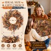 24" Fall Wreaths for Front Door, Fall Wreaths with Eucalyptus