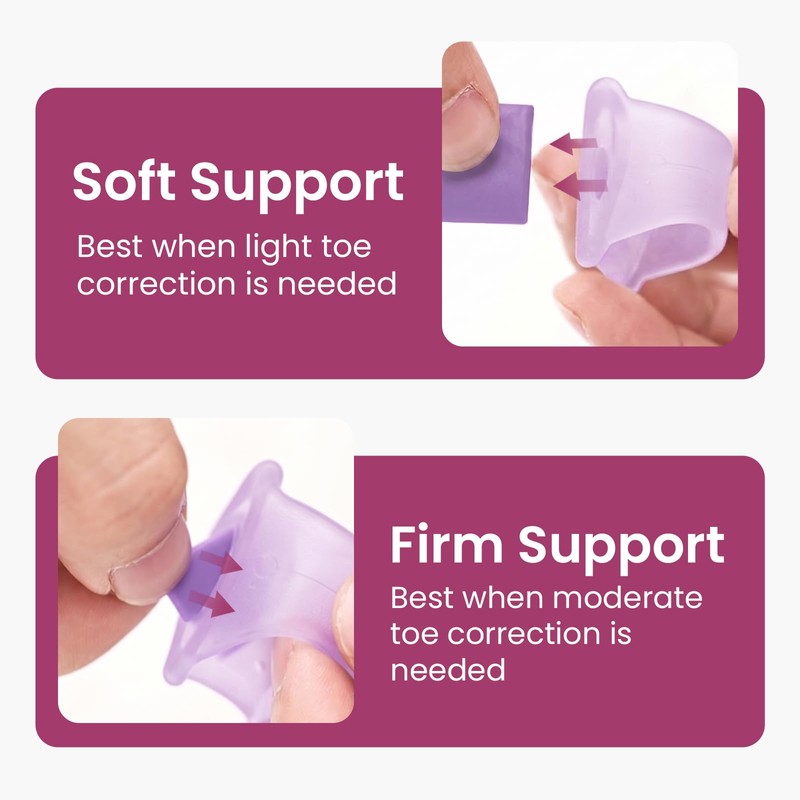 Hammer Toe Straightener: 3 Pairs Hammer Toe Corrector with Cushions