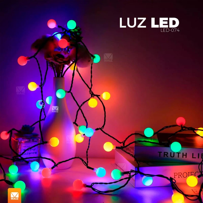 Maíz Serie Focos Bombilla Luces Led Navidad Decorativa Multicolor