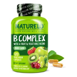 Naturelo Complejo Vitamina B Metil B12 Folato 120 Cápsulas