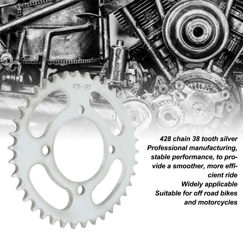 428 Chain 38 Tooth Rear Sprocket Steel Rear Drive Sprocket